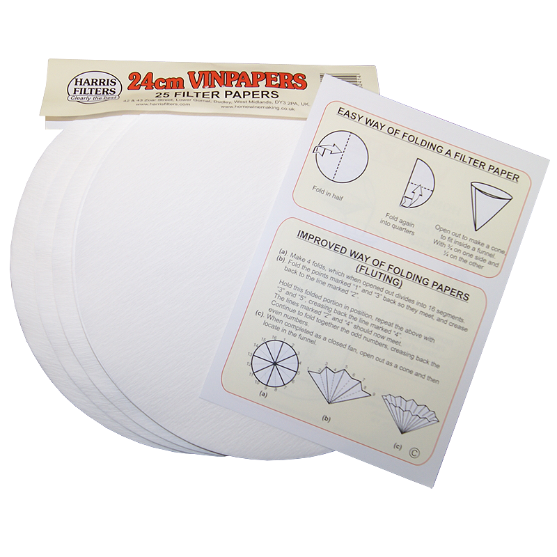 Harris 24cm Wine Filter Papers Pack Of 25 Vinpapers eBay