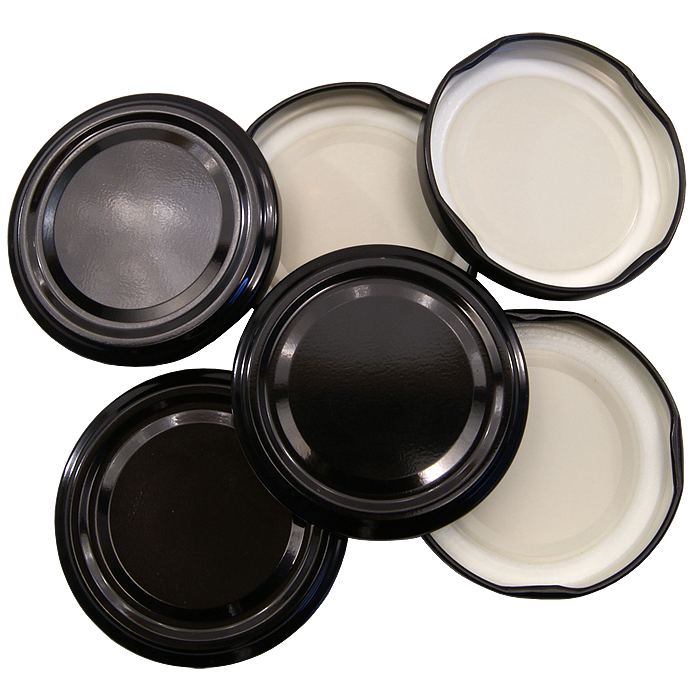 58mm Twist On Jam Jar Lids Black Pack Of 6 Balliihoo Home Brew