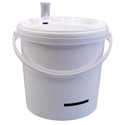 10 Litre Food Grade Plastic Bucket With Airlock & LCD Temp Indicator