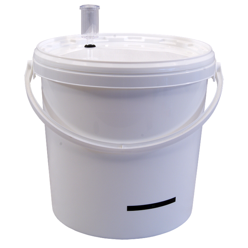 10 Litre Food Grade Plastic Bucket With Airlock & Lcd Temp Indicator