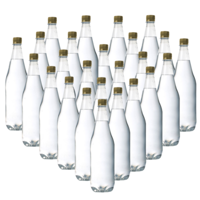 1 Litre PET (Plastic) Clear Bottles - Pack Of 24