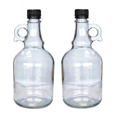 1 Litre Glass Gallone Bottle - Pack of 2 - Flagon Style