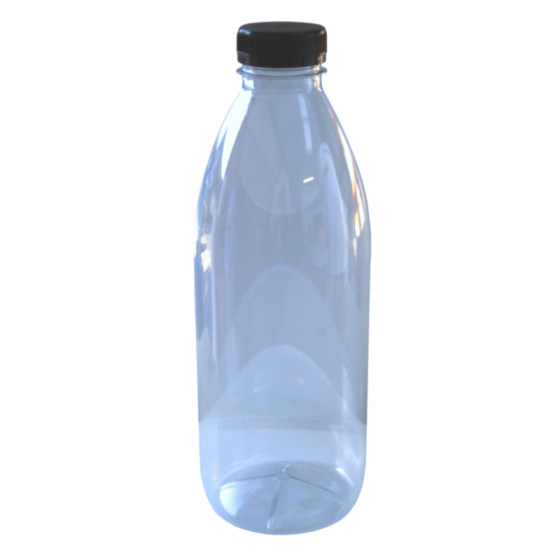 Clear P.E.T Plastic Juice Bottle With Cap - 500ml - Box Of 90