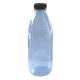 Clear P.E.T Plastic Juice Bottle With Cap - 1 Litre - Box Of 45