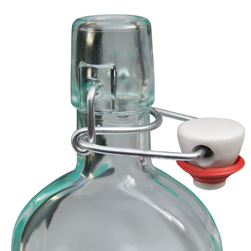 Download Glass Sloe Gin Hip Flask / Bottle With Ceramic Swing Top ...
