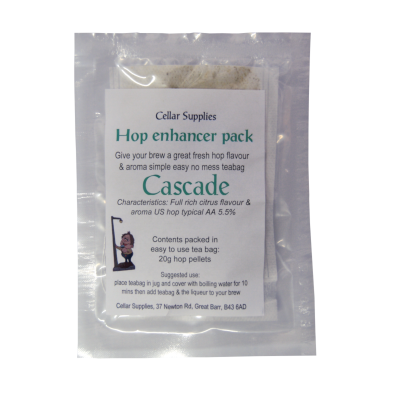 Tea Bag Hop Enhancer Pack - 20g Cascade Hop Pellets