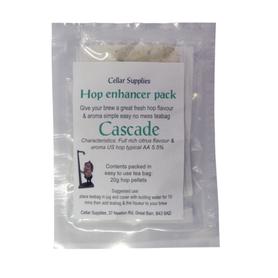 Tea Bag Hop Enhancer Pack - 20g Cascade Hop Pellets