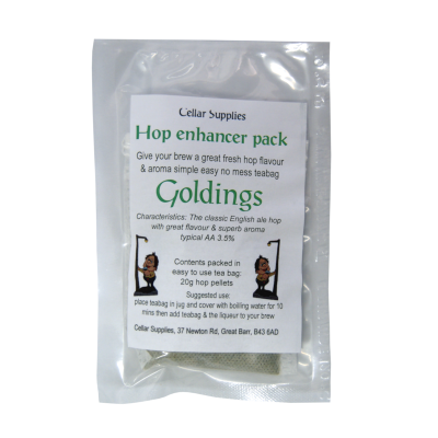 Tea Bag Hop Enhancer Pack - 20g Goldings Hop Pellets