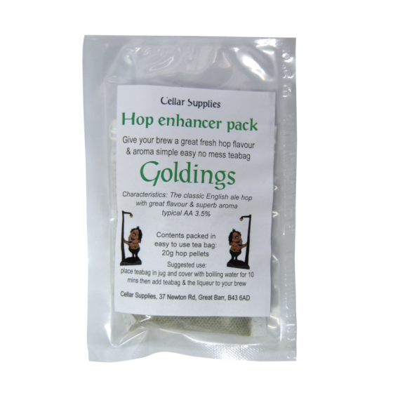 Tea Bag Hop Enhancer Pack - 20g Goldings Hop Pellets
