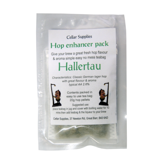 Tea Bag Hop Enhancer Pack - 20g Hallertau Hop Pellets