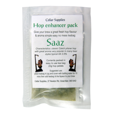 Tea Bag Hop Enhancer Pack - 20g Saaz Hop Pellets