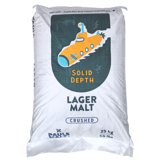 Solid Depth Crushed Lager Malt - 25kg Bulk Sack