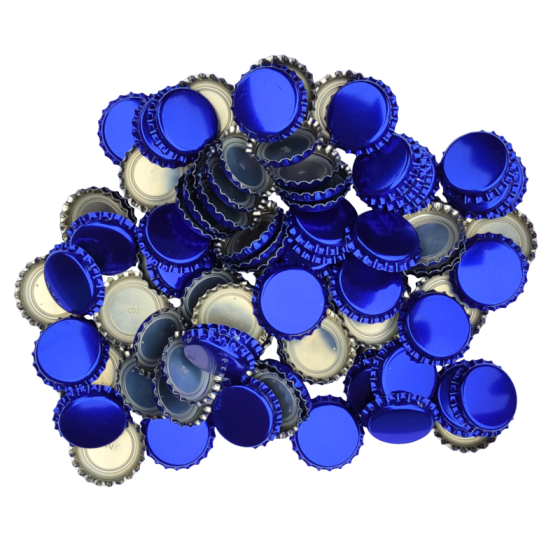 100 x Crown Caps - Blue