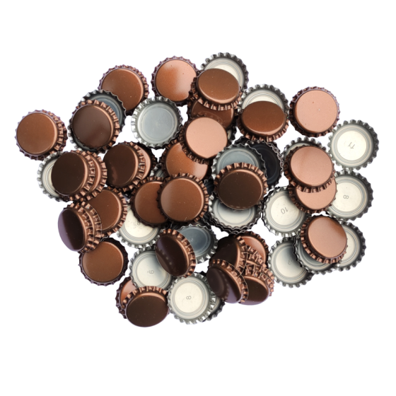 Pack Of 1000 - 26mm Crown Bottle Caps - Brown