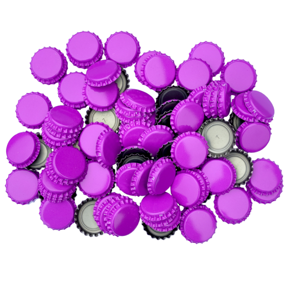 100 x Crown Caps - Purple