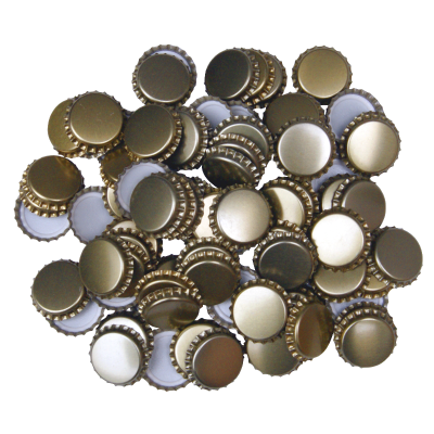 29mm (large) Crown Caps - Gold - Pack Of 100 (Not For Standard Beer Bottles)