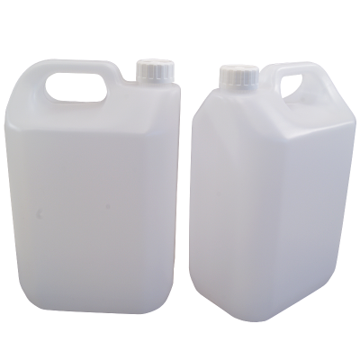 5 Litre (1 Gallon) Jerrican Style Plastic Bottle With Handle - Pack Of 2