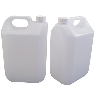 2.5 Litre (1/2 Gallon) Jerrican Style Plastic Bottle With Handle - Pack Of 2