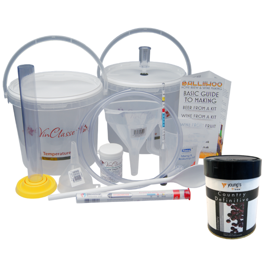 6 Bottle Wine Making Equipment Kit With Elderberry Balliihoo