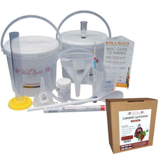 6 Bottle Wine Making Equipment Kit With Cabernet Sauvignon