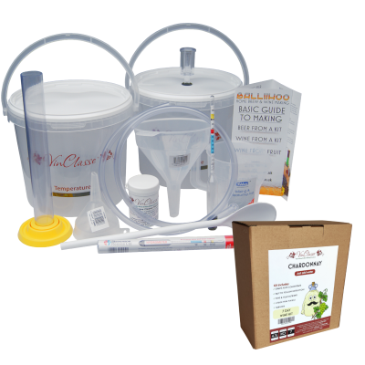 6 Bottle Wine Making Equipment Kit With Chardonnay