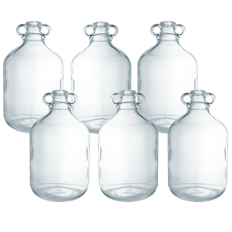 Download Clear Glass 1 Gallon Demijohns - Bulk Pack Of 6 - Balliihoo Yellowimages Mockups