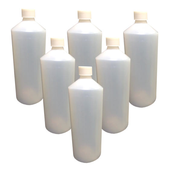 SPECIAL OFFER - Pack of 6 x 1 Litre HDPE Multi Purpose Bottles - End Of Line Stock