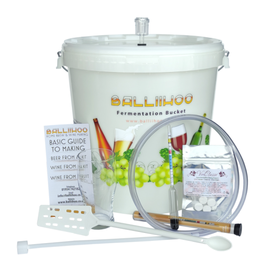 Balliihoo Basic Homebrew Starter Kit With 40 Pint Cider Ingredient Kit & 1Kg Brewing Sugar