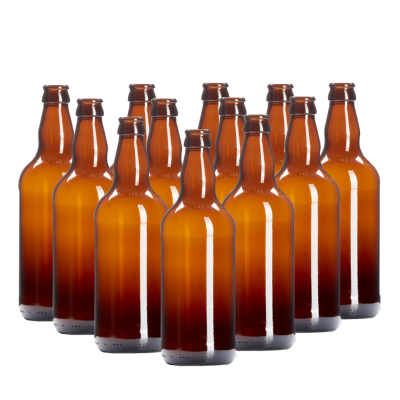 500ml Brown Glass Beer Bottles Pack of 12