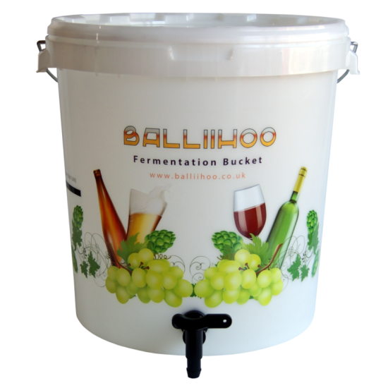 Balliihoo 30 Litre Fermentation Bucket With Lever Tap & LCD Temperature Strip