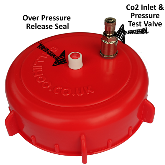 Balliihoo 4 Inch Co2 Control Cap - Barrel Cap With Vent, Pressure Top Up and Test Valve