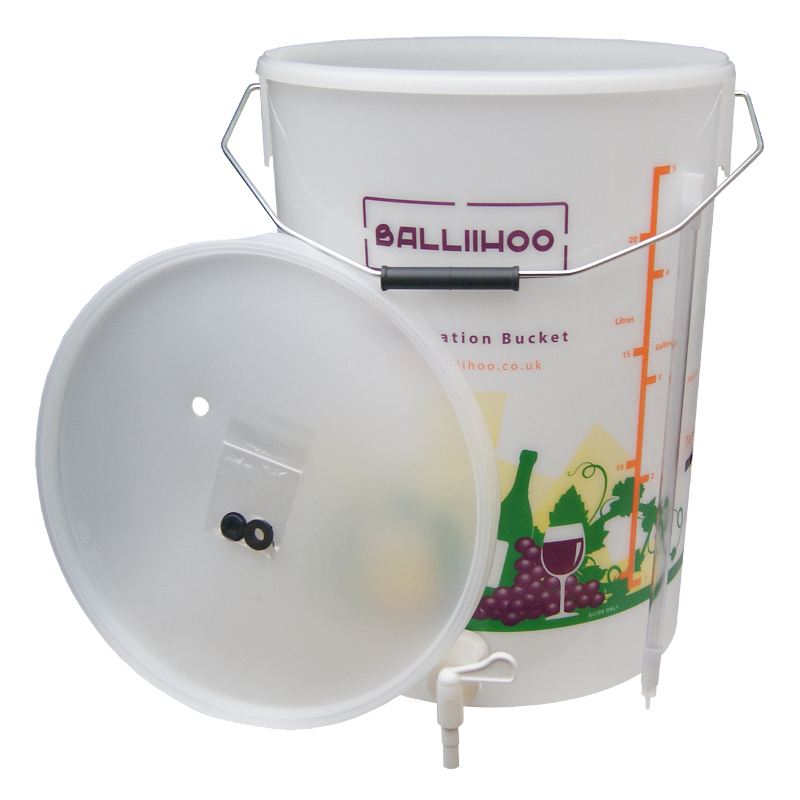 Balliihoo 5 Gallon / 25 Litre Fermentation Bucket With Tap And Bottling