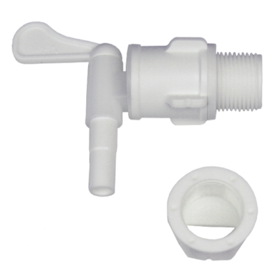 Lever Tap With Back Nut - Narrow Spout For Bottling Stick