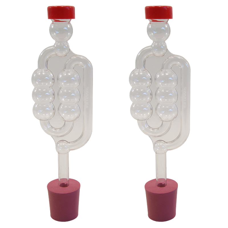 Pack Of 2 X Bubbler Airlocks To Fit Demijohn Including Bungs Balliihoo