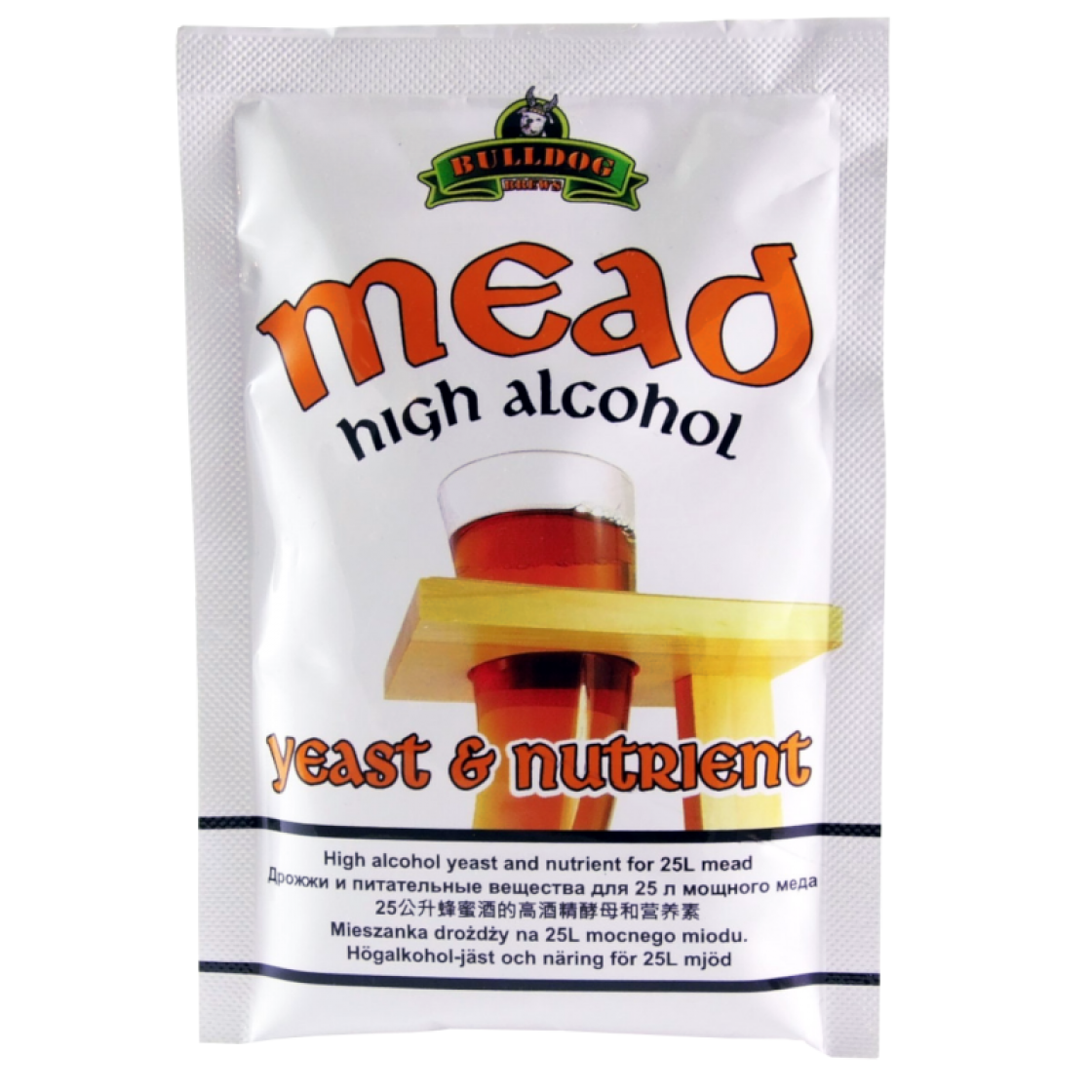 Bulldog Mead Yeast With Nutrients 28 Gram Sachet Balliihoo