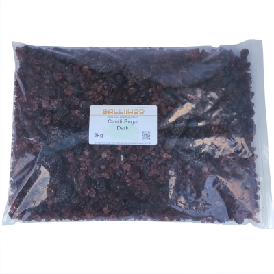 Candi Sugar Crystals - Dark - 3KG Bulk Bag