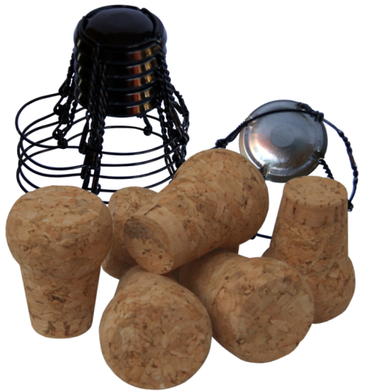 Pack Of 6 Traditional Champagne Corks & Cages / Wires Balliihoo
