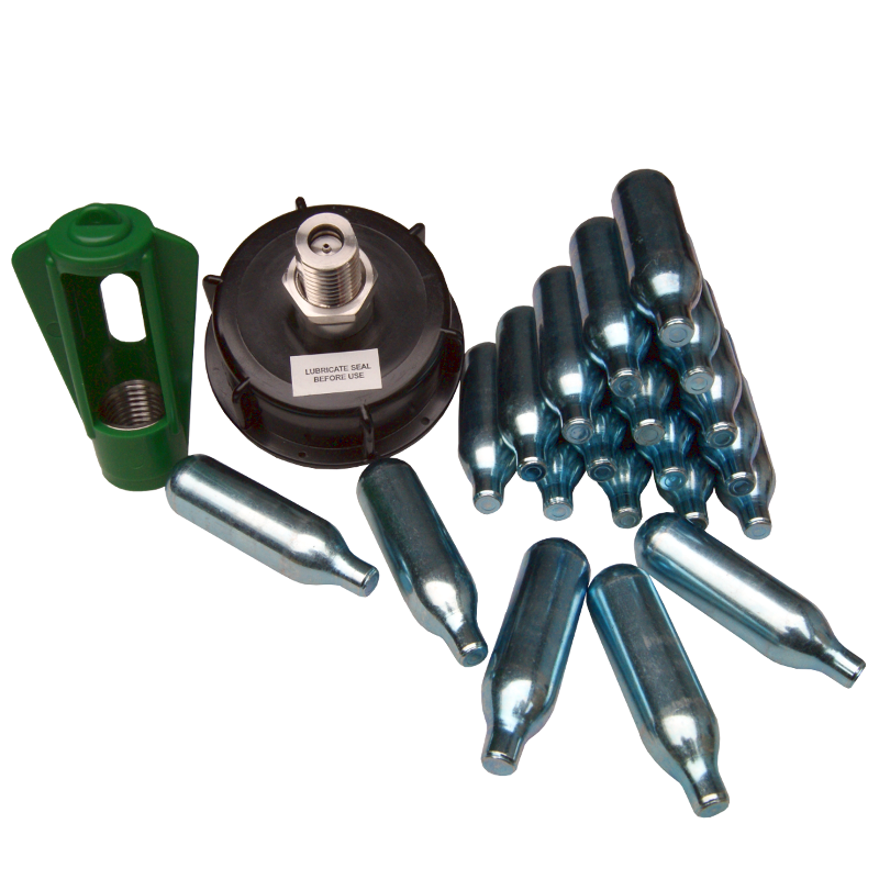 2" Pressure Barrel Cap With Full 8 Gram Co2 Injection System & 20 Co2