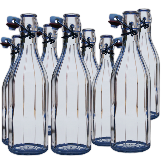 500ml Clear Costalata Swing Top Bottles Pack Of 8 Balliihoo