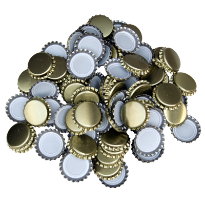 100 x Crown Caps - Gold