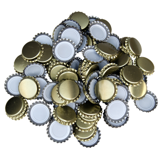 250 Crown Bottle Caps - Gold
