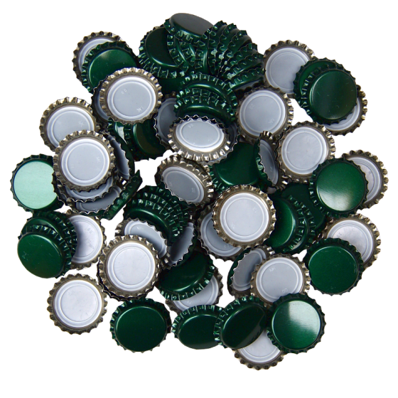 Pack Of 1000 - 26mm Crown Bottle Caps - Green