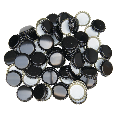 Pack Of 1000 - 26mm Crown Bottle Caps - Black