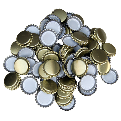 Pack Of 1000 - 26mm Crown Bottle Caps - Gold