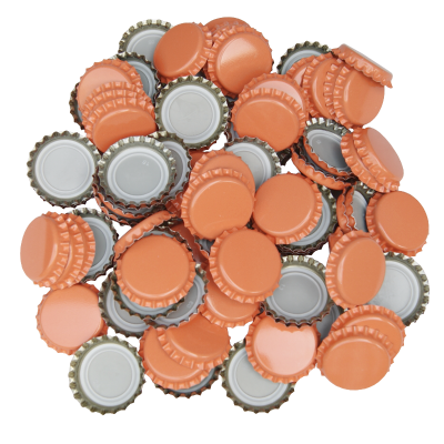 Pack Of 1000 - 26mm Crown Bottle Caps - Orange