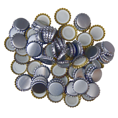 Pack Of 1000 - 26mm Crown Bottle Caps - Silver