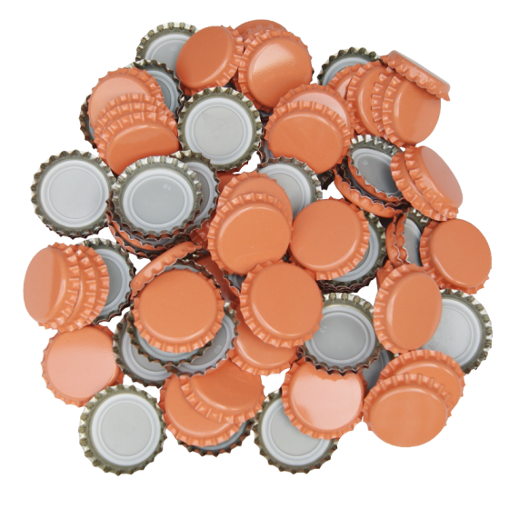 250 Crown Bottle Caps - Orange