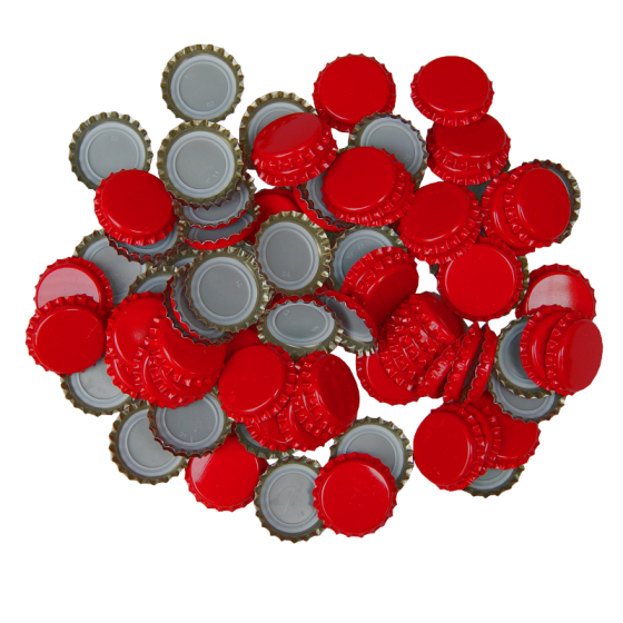 250 Crown Bottle Caps - Red