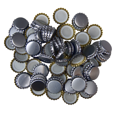 250 Crown Bottle Caps - Silver