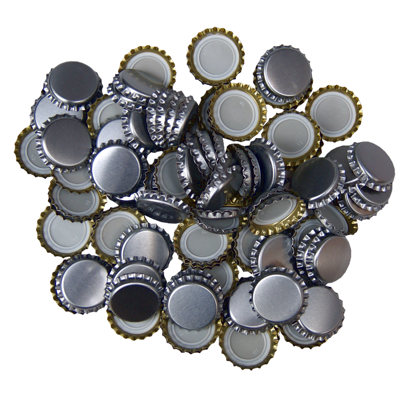 250 Crown Bottle Caps Silver Balliihoo